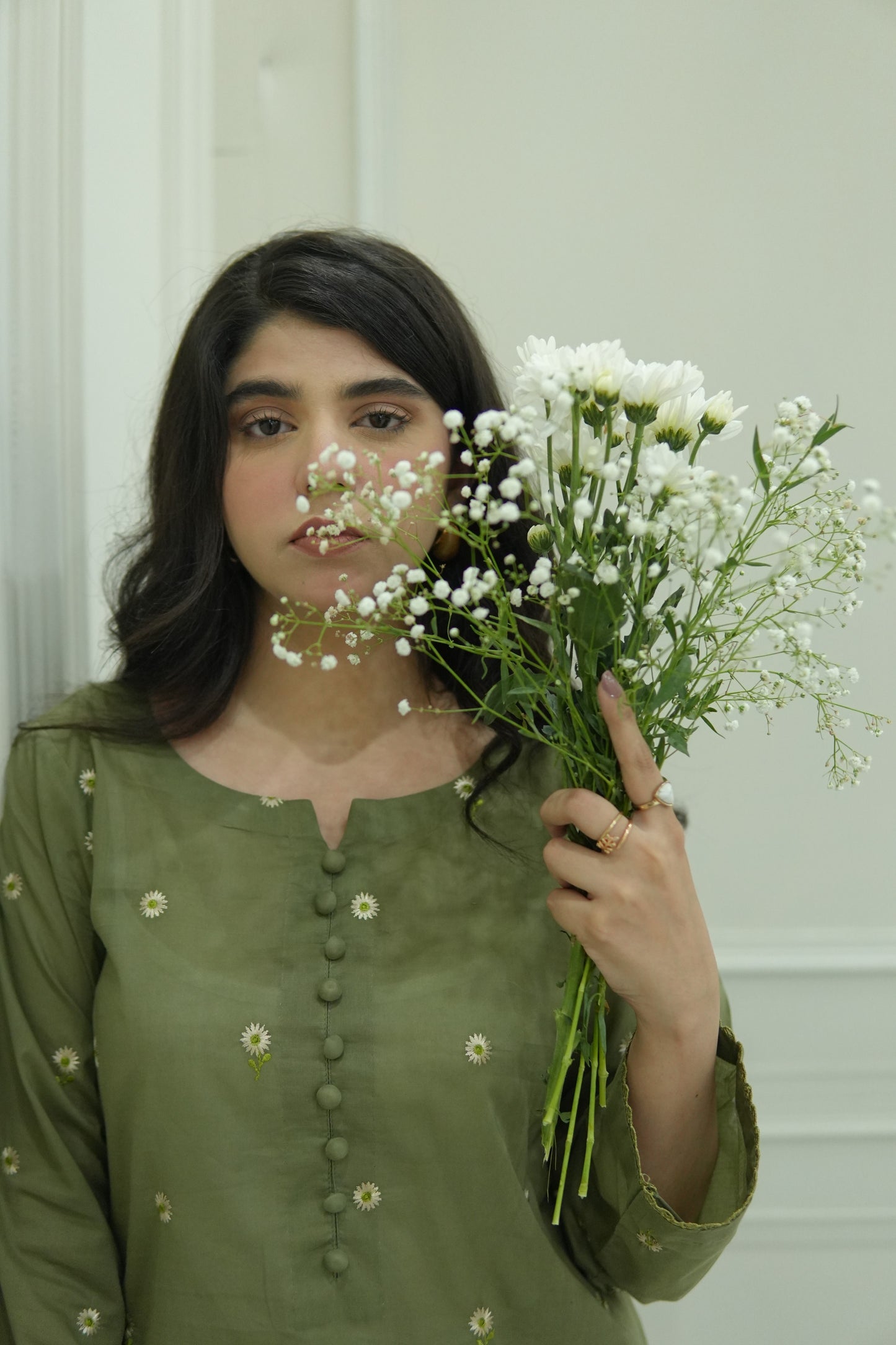 Daisy Embroidered